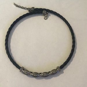 Brighton Black Leather Choker